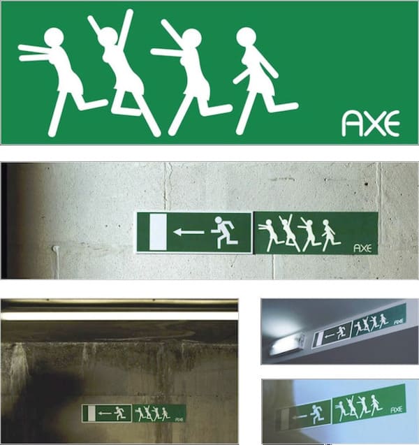 axe body spray exit sign campaign