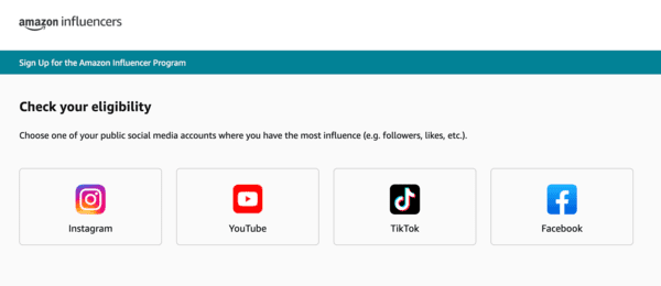 amazon influencer program sign up process