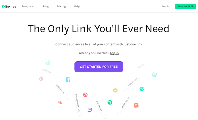 Linktree Instagram link in bio tool